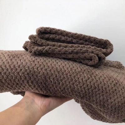 Home Custom Logo Korallen Samt Mikrofiber Ananas Check Handtuch und Badetuch Set