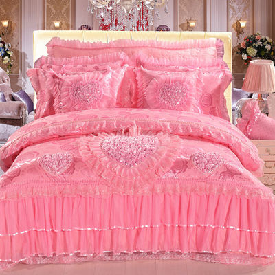 Einfaches Farbmuster 100% Baumwolle 200TC Bettwäsche Quilt Bettwäsche Set Luxus Bettwäsche