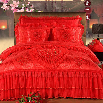 Einfaches Farbmuster 100% Baumwolle 200TC Bettwäsche Quilt Bettwäsche Set Luxus Bettwäsche