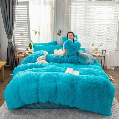 100% Polyester Herbst und Winter Mink Samt Vierstück Set für gemütliche Bettwäsche
