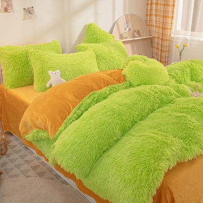 100% Polyester Herbst und Winter Mink Samt Vierstück Set für gemütliche Bettwäsche