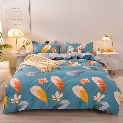 Plain Style 4 Stück Polyester Quilt Bettwäsche Set mit Anpassungsmöglichkeiten