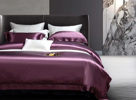 Seidenbettwäsche Satin-Scheiben 4 Scheiben Set Bettdeckel für Zuhause Hotel Luxus