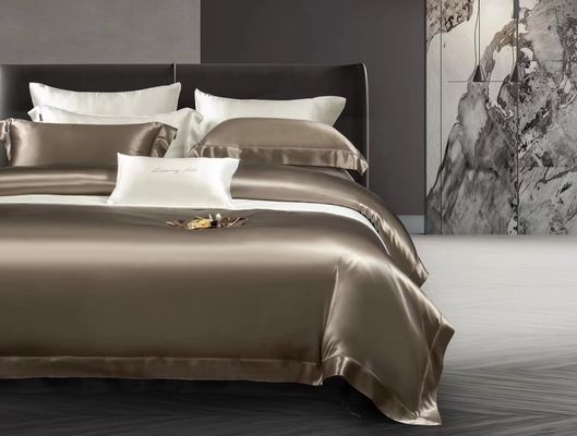 Seidenbettwäsche Satin-Scheiben 4 Scheiben Set Bettdeckel für Zuhause Hotel Luxus