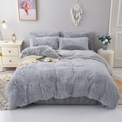 4 Stückes mehrfarbiges Bettlaken für Kinder Mädchenzimmer in Pelz Samt Flussiges Plush