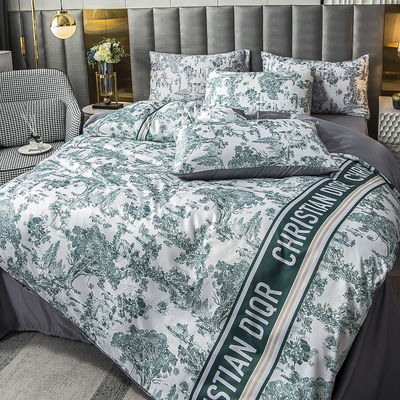 2023 Queen Size Cartoon Style Diagonal Printing Bettwäsche Set mit Diagonalmuster