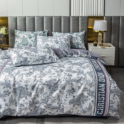2023 Queen Size Cartoon Style Diagonal Printing Bettwäsche Set mit Diagonalmuster