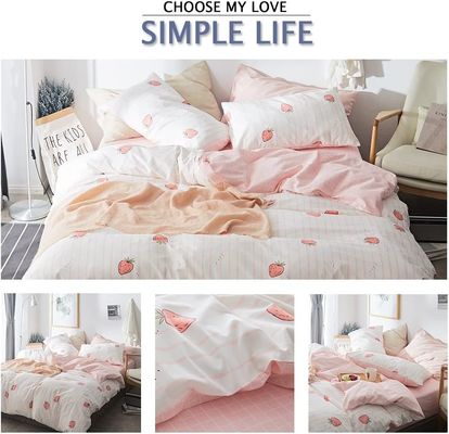 100% Baumwolle Deckel Set Kawaii Erdbeer Quilt Cover für Baby-Krippe im Schlafzimmer