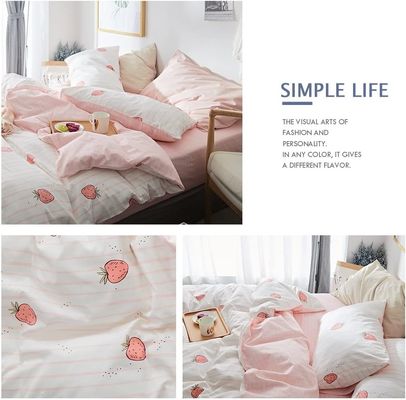 100% Baumwolle Deckel Set Kawaii Erdbeer Quilt Cover für Baby-Krippe im Schlafzimmer