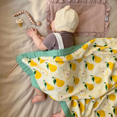 Muster-Stil Baby Bambus Baumwolle Gauze Bad Neugeborene Decke Set für Klasse A Kinderbett