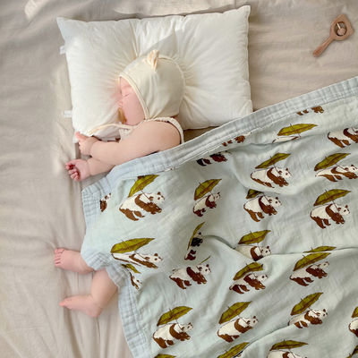 Muster-Stil Baby Bambus Baumwolle Gauze Bad Neugeborene Decke Set für Klasse A Kinderbett