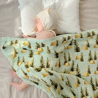 Muster-Stil Baby Bambus Baumwolle Gauze Bad Neugeborene Decke Set für Klasse A Kinderbett