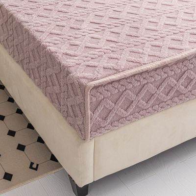 Einstückige Winter-Wärme-Korallen-Velvet-Bettdecke mit rutschfeste Matte ideal für zu Hause