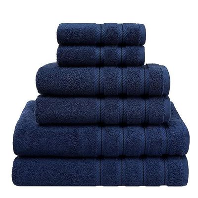 Antimikrobielle 6-teiliges Handtuch-Set 2024 Design für kundenspezifische Farbe Luxus weißes Badetuch