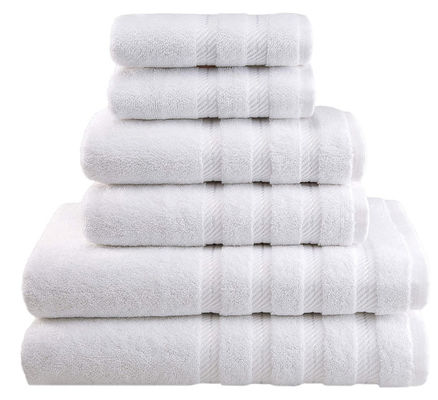 Antimikrobielle 6-teiliges Handtuch-Set 2024 Design für kundenspezifische Farbe Luxus weißes Badetuch