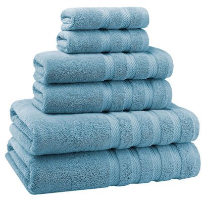 Antimikrobielle 6-teiliges Handtuch-Set 2024 Design für kundenspezifische Farbe Luxus weißes Badetuch