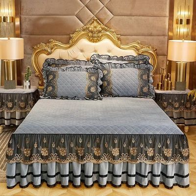 Einfachbett Broderie Bettwäsche Set europäische Ausdeckungen Abdeckung Rock Set für Haushaltsgeräte