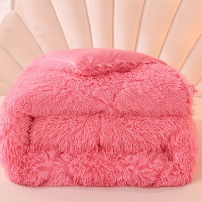 Superweiches Plüssigdeckel mit künstlichem Samt und 100% Polyester mit rosa Bettwäsche