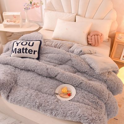 Home Textil Bettdecke Plüsch Mink Samt Verdicktes Warmes Lammfell Bettdecke für den Winter
