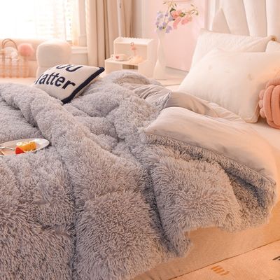 Home Textil Bettdecke Plüsch Mink Samt Verdicktes Warmes Lammfell Bettdecke für den Winter