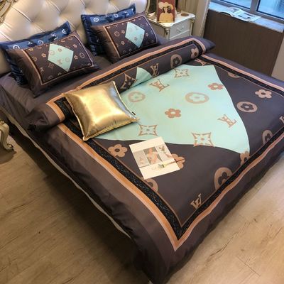 4 in 1 weiße Kingsize Bettwäsche Satin Weich wie Seide Polyester Stoff Dichte