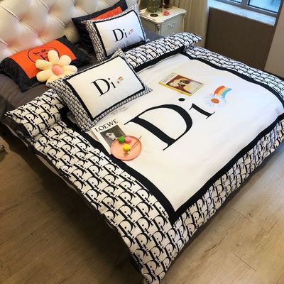 4 in 1 weiße Kingsize Bettwäsche Satin Weich wie Seide Polyester Stoff Dichte