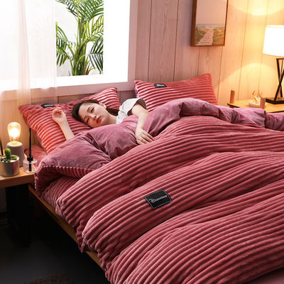128x70 Stoffdichte Flannel Velvet Fleece Bettwäsche Set für Königin/König Größe im Winter