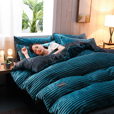 128x70 Stoffdichte Flannel Velvet Fleece Bettwäsche Set für Königin/König Größe im Winter