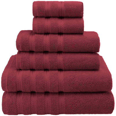 Custom Private Label Luxus Dobby Border 100% Baumwollhandtuch für Erwachsene Badezimmer Dusche