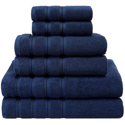 Custom Private Label Luxus Dobby Border 100% Baumwollhandtuch für Erwachsene Badezimmer Dusche