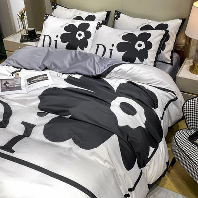 Nachhaltiges Luxus-Haus-Textil-Designer-Bettwäsche-Set mit Blumenbett-Dücke-Abdeckung