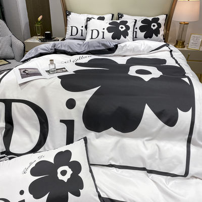 Nachhaltiges Luxus-Haus-Textil-Designer-Bettwäsche-Set mit Blumenbett-Dücke-Abdeckung