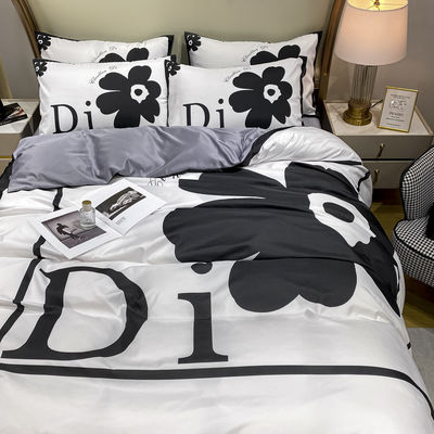 Nachhaltiges Luxus-Haus-Textil-Designer-Bettwäsche-Set mit Blumenbett-Dücke-Abdeckung
