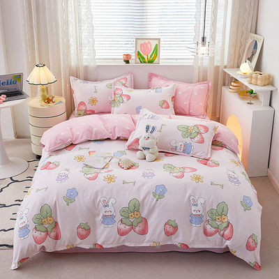 Reaktiver Druck Einfaches Blumenmuster Polyester Bettwäsche Set für Luxus Bettwäsche