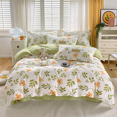Reaktiver Druck Einfaches Blumenmuster Polyester Bettwäsche Set für Luxus Bettwäsche