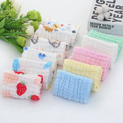 Gemachte Bio-Baumwolle Muslin Babyhandtücher Burp Tuch 30x30cm 25x50cm in Weiß