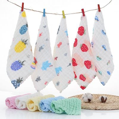 Gemachte Bio-Baumwolle Muslin Babyhandtücher Burp Tuch 30x30cm 25x50cm in Weiß