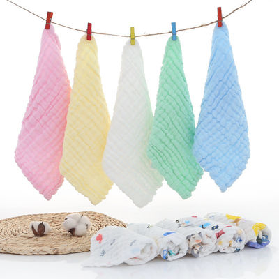 Gemachte Bio-Baumwolle Muslin Babyhandtücher Burp Tuch 30x30cm 25x50cm in Weiß