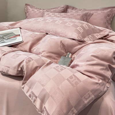 Hochzeits-Vier-Teile-Set Licht Luxus Satin Jacquard Vier-Teile Bettwäsche Set für Ihr Schlafzimmer