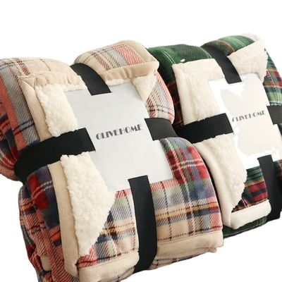 Weihnachts-Tartan-Flanelldecke setzt nachhaltiges Plaid-Sofa mit individuellem Vorteil