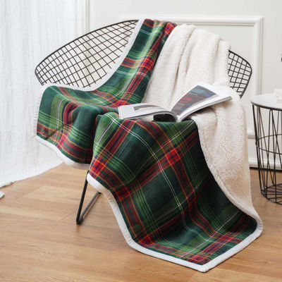 Weihnachts-Tartan-Flanelldecke setzt nachhaltiges Plaid-Sofa mit individuellem Vorteil