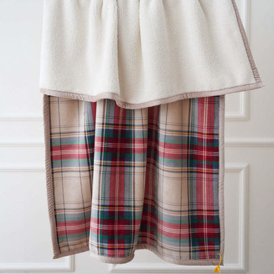 Weihnachts-Tartan-Flanelldecke setzt nachhaltiges Plaid-Sofa mit individuellem Vorteil
