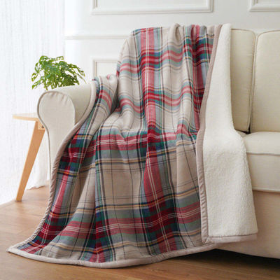 Weihnachts-Tartan-Flanelldecke setzt nachhaltiges Plaid-Sofa mit individuellem Vorteil