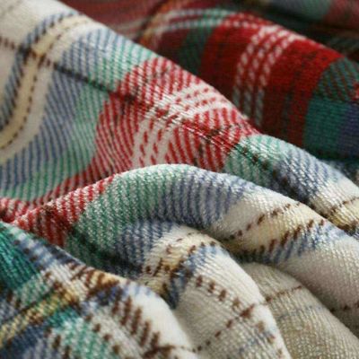 Weihnachts-Tartan-Flanelldecke setzt nachhaltiges Plaid-Sofa mit individuellem Vorteil