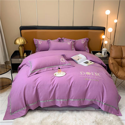 All-Season Broderierte Baumwoll-Bettwäsche-Sets Umweltfreundlich und weich Handgefühl für Schlafzimmer