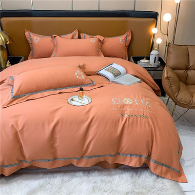 All-Season Broderierte Baumwoll-Bettwäsche-Sets Umweltfreundlich und weich Handgefühl für Schlafzimmer