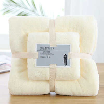 Benutzerdefinierte Etikette Super weiche Mikrofiber Korallen Samt Badetuch für erschwingliches Geschenk