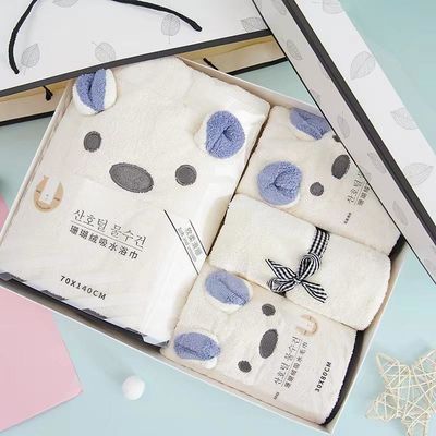 4 Stück Badetücher Soft Touch Hand Face Druck Luxus Badetücher Set Badezeit