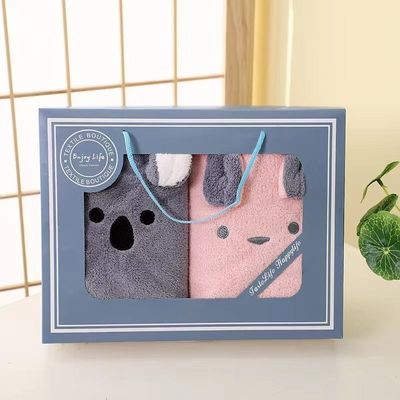4 Stück Badetücher Soft Touch Hand Face Druck Luxus Badetücher Set Badezeit
