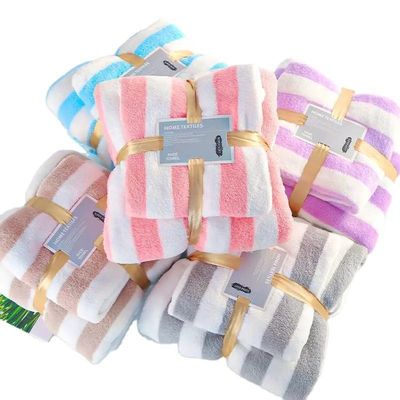 Verkaufen Sie Massivfarbige Mikrofiber Korallenfleece Badetücher für Zuhause